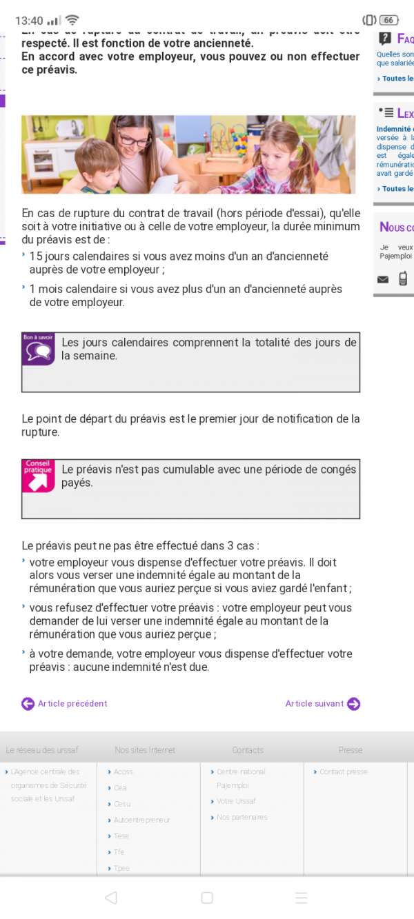 Retrait enfant  AssistantesMaternelles.NET